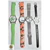 4 FUN FASHION WATCHES (NEW BATTERIES)