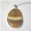 Image 1 : BZ1215-96 SILVER AGATE 16" NECKLACE