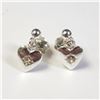 Image 1 : BZ1105-10 SILVER CZ EARRINGS