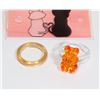 Image 1 : NEW 2PC RING SET. 1  GOLDEN HONEY GUMMY BEAR RING