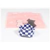 Image 1 : NEW BLUE CHECKER BOARD PLASTIC CUFF RING