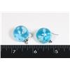 Image 1 : NEW BLUE SKY THEME ROUND BALL DROP EARRINGS