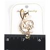 Image 1 : NEW RHINESTONE MUSICAL NOTES BROOCH