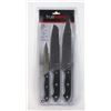 Image 1 : NEW 3PC STAINLESS STEEL CHEF KNIFE SET