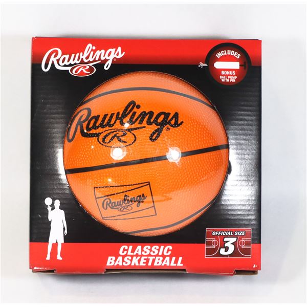 NEW RAWLINGS BASKET BALL (INCLUDES BONUS PUMP)