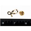 Image 1 : NEW GOLD TONE STETHOSCOPE LAPEL PIN