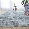 Image 1 : NEW BLUE/GREY FLUFFY NO SLIP AREA RUG