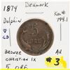 Image 1 : DENMARK 1874 5 ORE AU