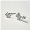 BZ1231-117 10K CZ BELLY BUTTON RING