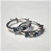 Image 1 : BZ1252-16  SILVER BLUE TOPAZ EARRINGS