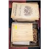 Image 1 : 4 WOODEN WINE BOXES WITH NATURAL WINE BOTTLE CORKS