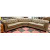 Image 1 : NEW GENUINE LIGHT BROWN LEATHER SECTIONAL