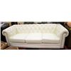 Image 1 : NEW GENUINE WHITE LEATHER NAILHEAD SOFA