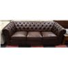 Image 1 : NEW GENUINE DARK BROWN LEATHER NAILHEAD SOFA