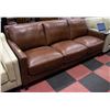 Image 1 : NEW GENUINE DARK BROWN LEATHER SOFA
