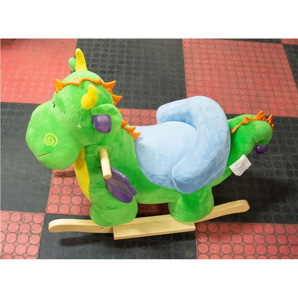 STUFFED DRAGON KIDS ROCKING ANIMAL