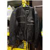 Image 1 : SIZE LARGE BLACK LEATHER BOMBER JACKET HEAVY DUTY