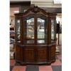 Image 1 : SOLID WOOD CARVED CHINA CABINET H-90" W-22" L-71