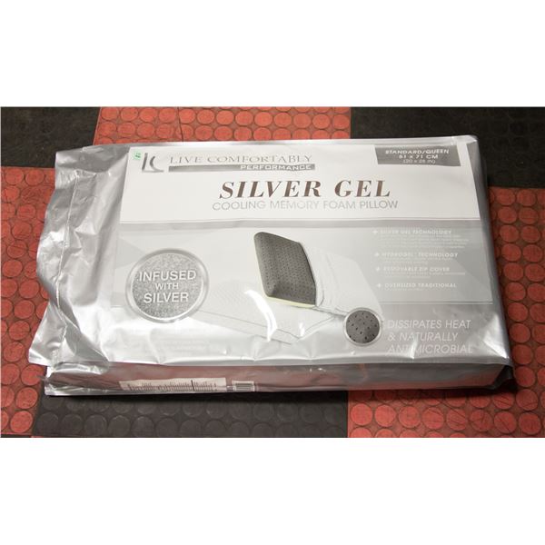 NEW REPACK SILVER GEL MEMORY FOAM QUEEN PILLOW