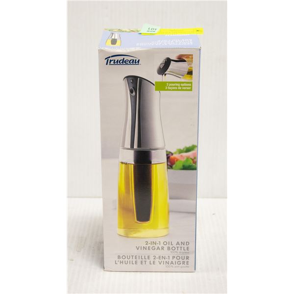 NEW REPACK TRUDEAU 2 IN 1 OIL & VINEGAR BOTTLE