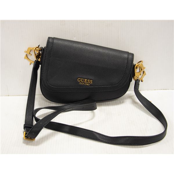 NEW GUESS GENUINE LEATHER OVER THE SHOULDER PURSE