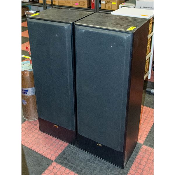 SET OF 2 JVC MODEL SP-77BK LARGE FLOOR