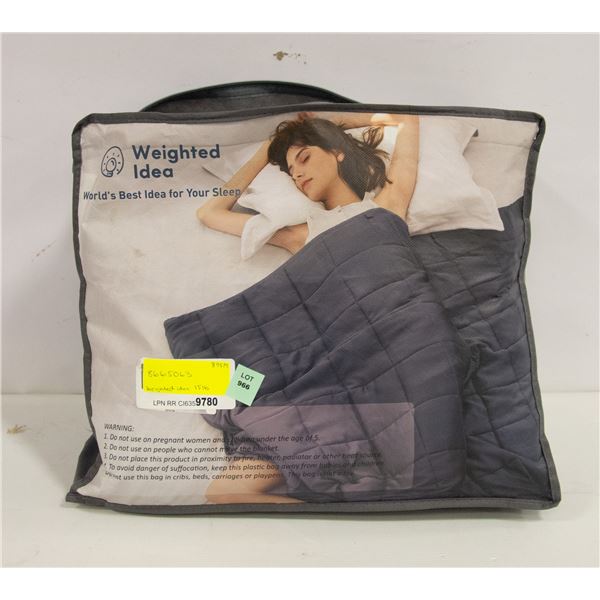 NEW WEIGHTED IDEA 15LB WEIGHTED QUEEN BLANKET