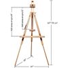 Image 2 : NEW REPACK MEEDEN TRIPOD SOLID WOOD EASEL WITH