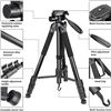 Image 3 : NEW REPACKED NEEWER 70" TRIPOD WITH 3-WAY PAN HEAD