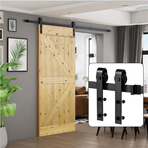 NEW UMAX 6.6FT SLIDING BARN DOOR HARDWARE KIT