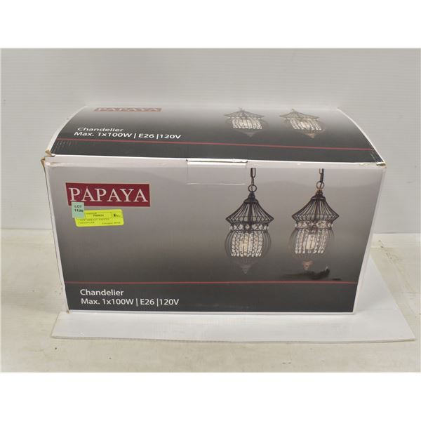 1 NEW 100WATT  PAPAYA CHENDELIER