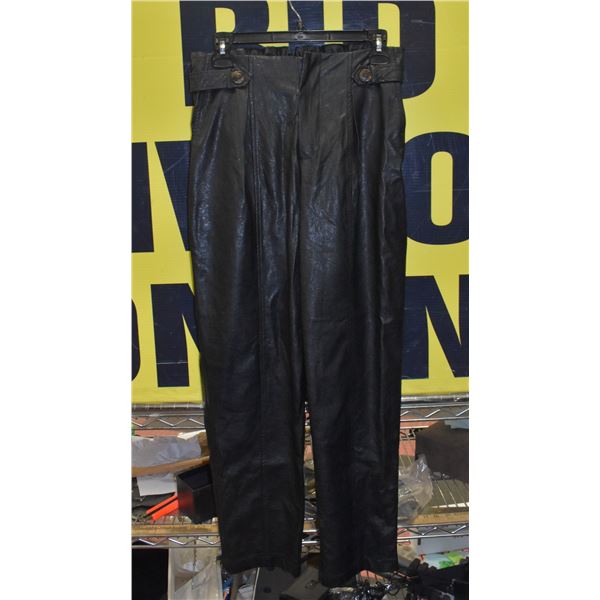 NEW GREYLIN PLEATHER PANTS, BLACK, MEDIUM SIZE