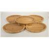 Image 1 : LOT OF 5 NEW OVAL WOODEN TRAYS