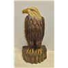 Image 1 : WOODEN BALD EAGLE STATUE CARVED FROM TREE