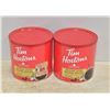 Image 1 : 2 LARGE TIM HORTONS COFFEE ORIGINAL BLEND 930 G EA