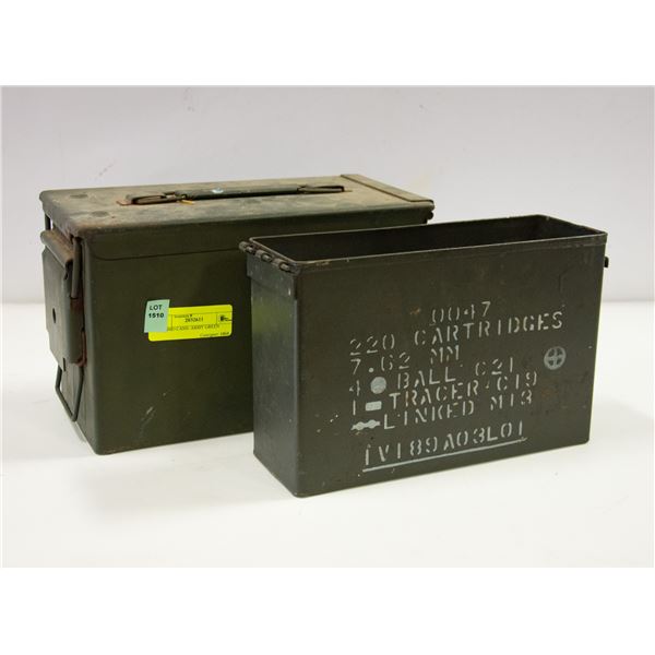 2 AMMO CANS- ARMY GREEN