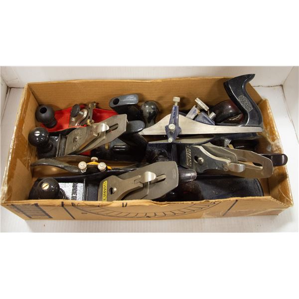 BOX OF WOOD PLANERS