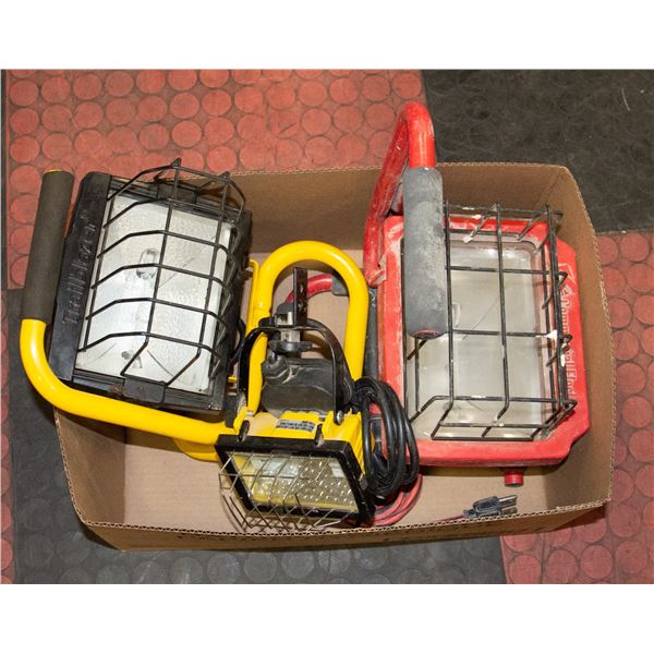 3 HALOGEN WORK LIGHTS