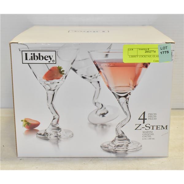 LIBBEY COCKTAIL GLASSES-NEW