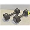 Image 1 : PAIR OF 15 POUND DUMBBELLS