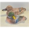 Image 1 : 2 DUCKS BROWN HANDCARVED WOOD 12" X 5" + PLASTIC