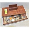 Image 1 : ESTATE MEN'S VALET WOOD JEWELLERY BOX FULL