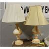 Image 1 : 2 VINTAGE ORANGE/CREAM LAMPS