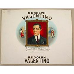 RARE EARLY RUDOLPH VALENTINO CIGAR BOX LABEL