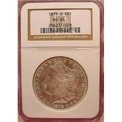 1879-S MORGAN SILVER DOLLAR - NGC MS65