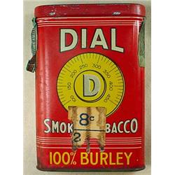 VINTAGE DIAL TOBACCO POCKET TIN