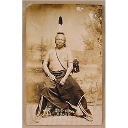 1910 RPPC REAL PHOTO POSTCARD NATIVE AMERICAN INDI