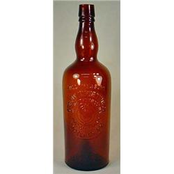 VINTAGE BULGE NECK WHISKEY BOTTLE - PORTLAND, OR. 