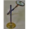 Image 1 : VINTAGE SOLID BRASS DESK MAGNIFYING GLASS - ADJUST