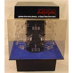 ZIPPO LIGHTER DISPLAY SHOWCASE - LIGHTS UP AND REV